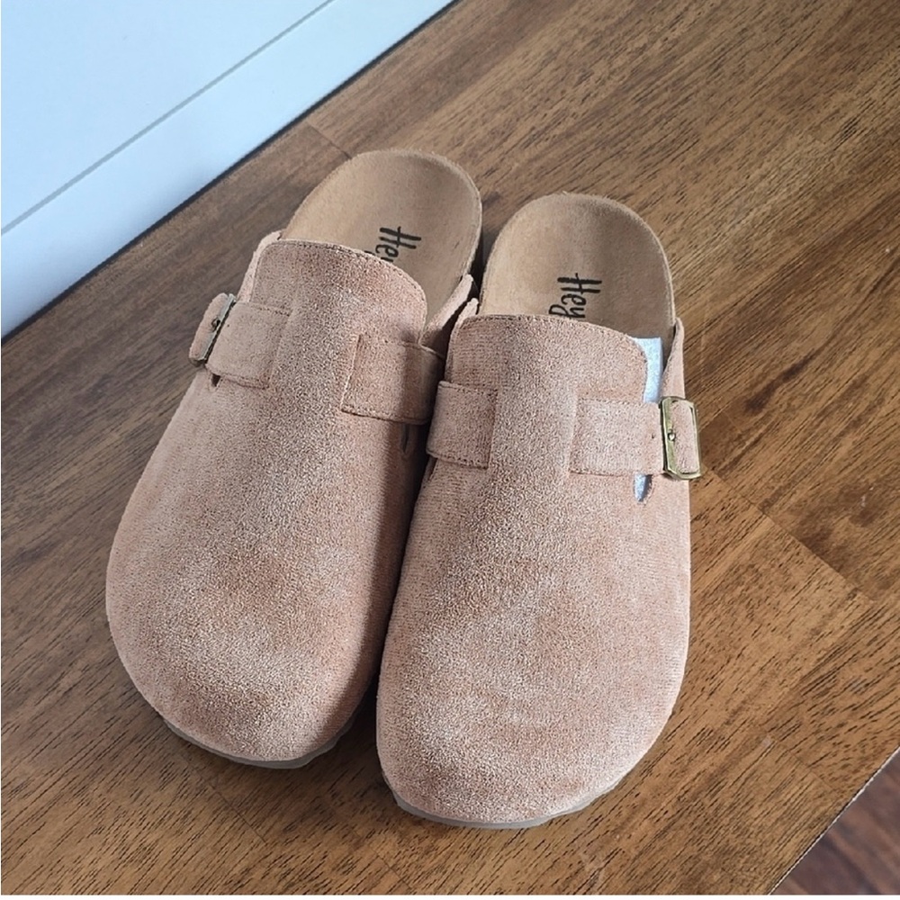 Corkys Tan Suede Mules